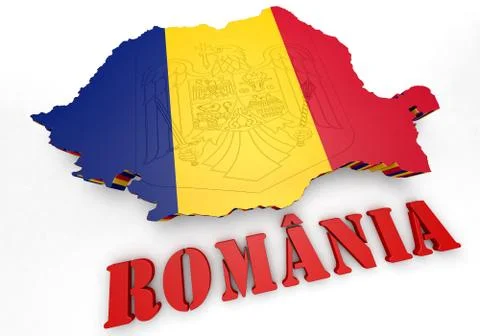 Map illustration of Romania Illustration