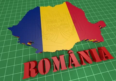 Map illustration of Romania Illustration