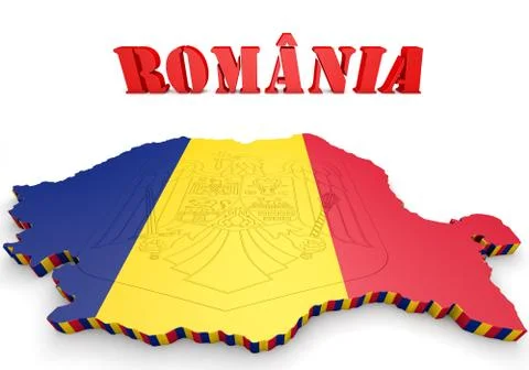 Map illustration of Romania Stock-Illustration