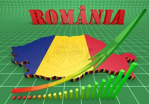Map illustration of Romania Illustration