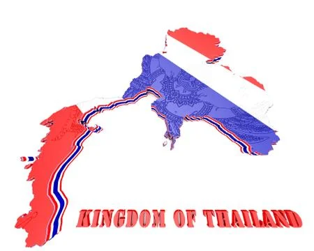 Map illustration of Thailand Stock-Illustration