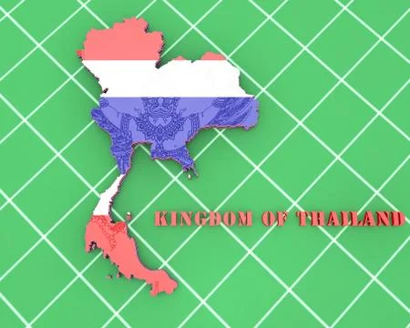 Map illustration of Thailand Illustrazione stock