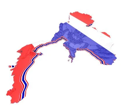 Map illustration of Thailand Illustrazione stock