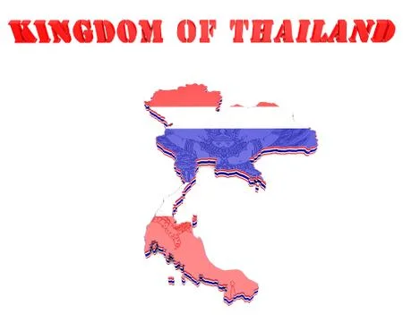 Map illustration of Thailand Illustration