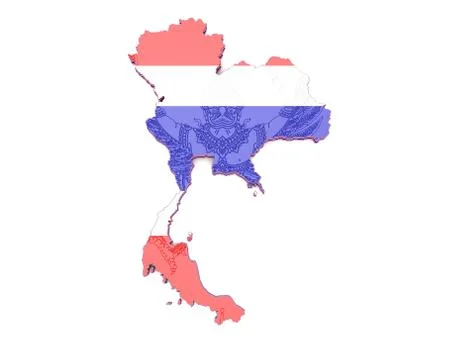 Map illustration of Thailand Stock Illustration
