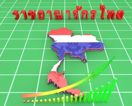 Map illustration of Thailand Stock Illustration