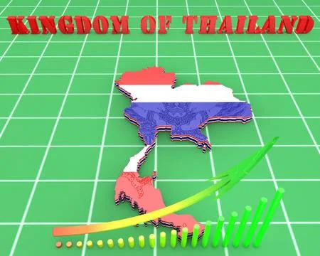 Map illustration of Thailand Stock-Illustration