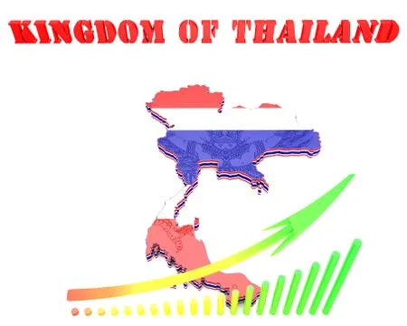 Map illustration of Thailand Illustration