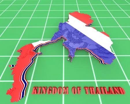 Map illustration of Thailand Illustrazione stock