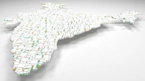 Map of India - Asia Stock Footage 86494443