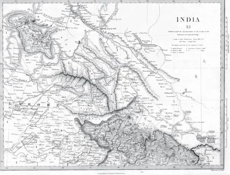 A map of India for the diffusion of useful knowledge Copyright: xJehangirx... Fotos de archivo