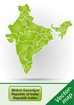 Map of india Stock Illustration