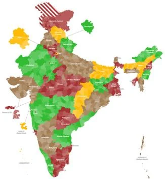 Map of India Illustrazione stock