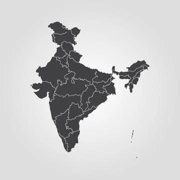 Map of India Illustrazione stock
