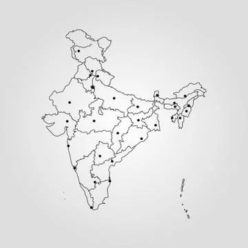 Map of India Stock Illustration
