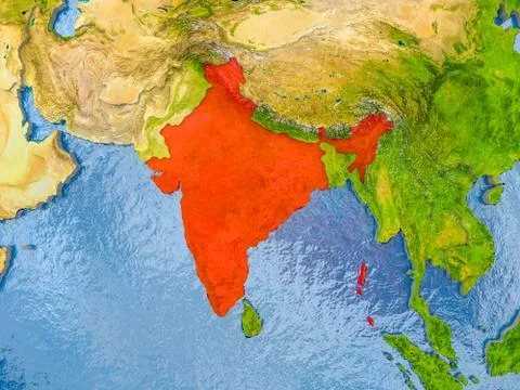 Map of India Stock Illustration