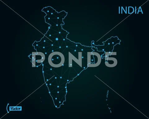 Map of India. Vector illustration. World map: Royalty Free #97110062