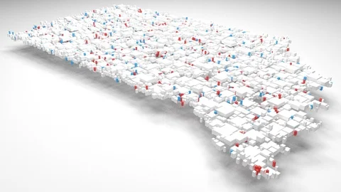 Map of Indiana - USA Stock Footage 89929134