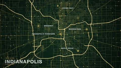 Map of Indianapolis Stock Footage 340890079