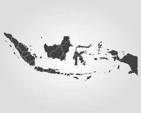 Map of Indonesia Stock Illustration