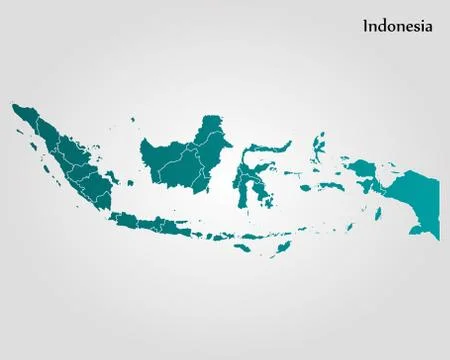 Map of Indonesia Illustrazione stock