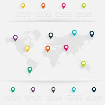 Map info graphic. Stock Illustration