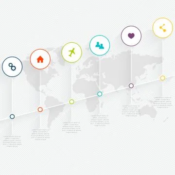 Map info graphic. Stock Illustration