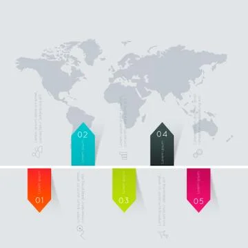 Map info graphic. Stock Illustration
