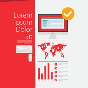 Map Infographic Illustrazione stock