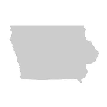 Map of Iowa, IA Stock Illustration