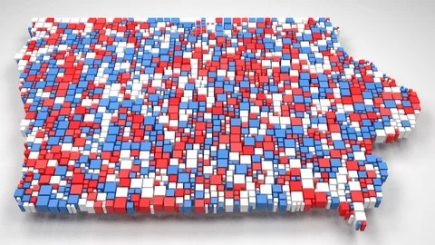 Map of Iowa - USA - Stock Footage 81055529