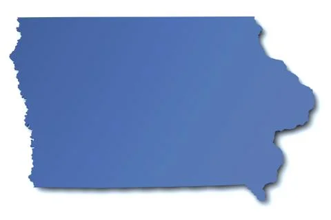 Map of Iowa - USA Stock Illustration