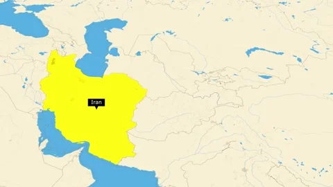 Map Of Iran Stock Footage 294081722