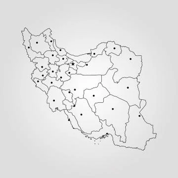Map of Iran Stock Illustration