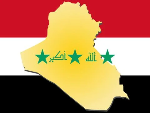 Map of iraq Stock Illustration