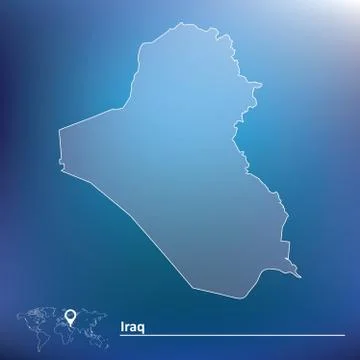 Map of Iraq Stock Illustration