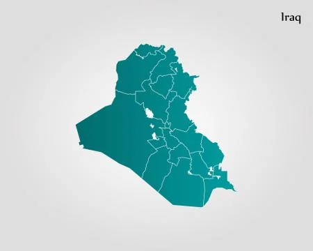 Map of Iraq Stock Illustration