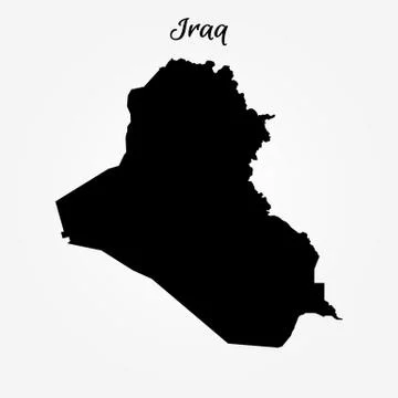Map of Iraq Stock Illustration