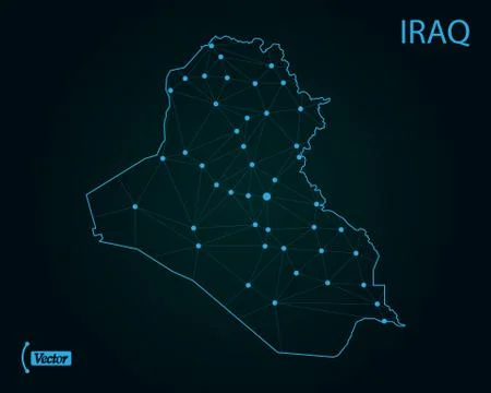 Map of Iraq. Vector illustration. World map Stock-Illustration