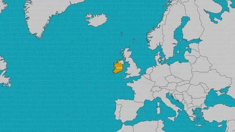 Map of Ireland Stock Footage 295283033