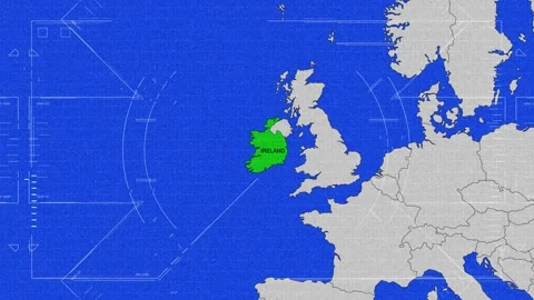 Map Of Ireland Video stock 318660657