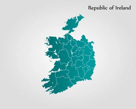 Map of Ireland Stock Illustration