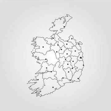 Map of Ireland Illustrazione stock