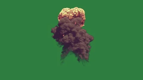 Map of ireland the sky is an explosion fire smoke coming out it black on clou... Stock Footage 336053251