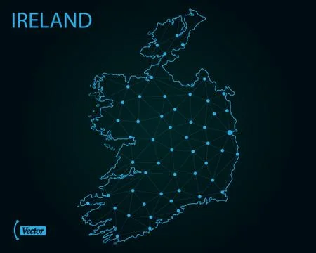 Map of Ireland. Vector illustration. World map Stock Illustration