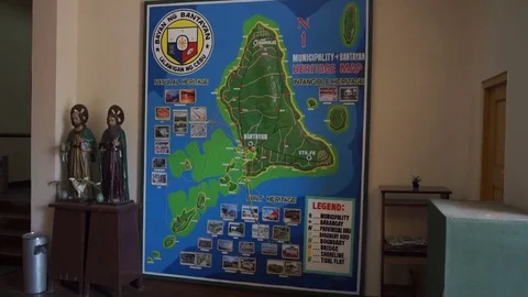 A map of the island of Bantayan Stock Footage 76840072