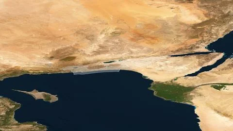 Map of Israel with highlighted territory and maritime borders Stock Illustration