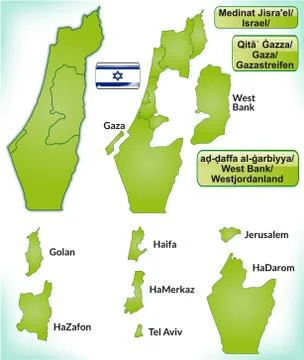 Map of israel Stock Illustration