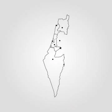 Map of Israel Illustrazione stock
