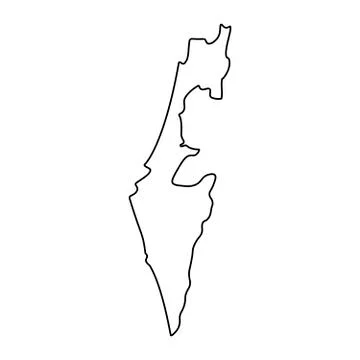 Map of Israel - outline Stock Illustration